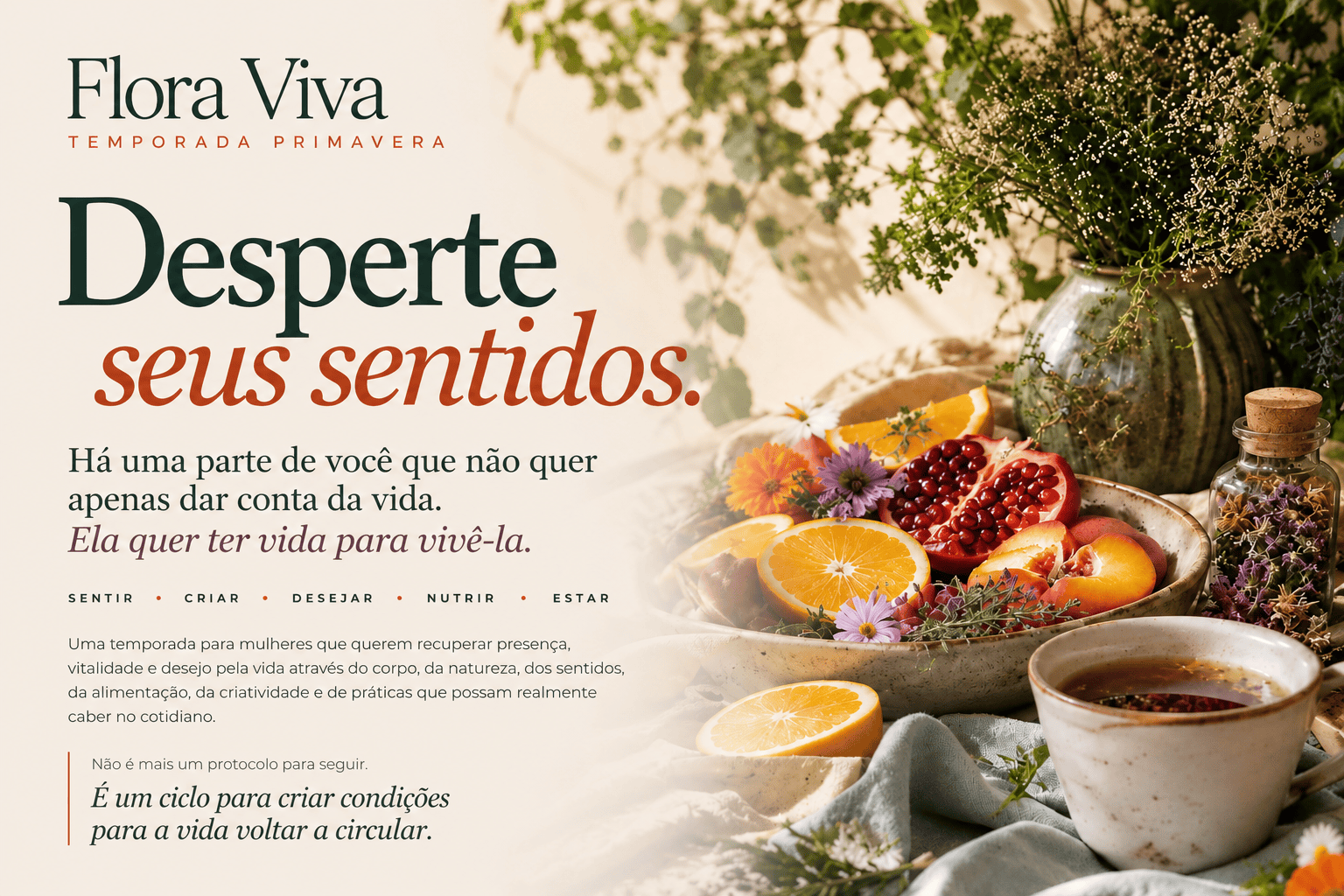 Flora Viva Temporada Primavera — Desperte seus Sentidos